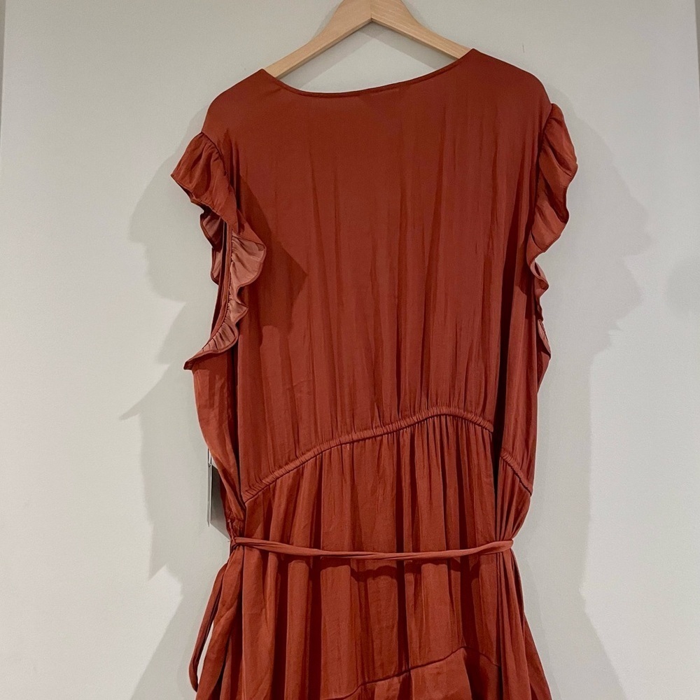 Simply Vera Vera Wang Tiered Ruffle Dress Knee Length Plus Size Romantic Ruffles - Picture 12 of 16